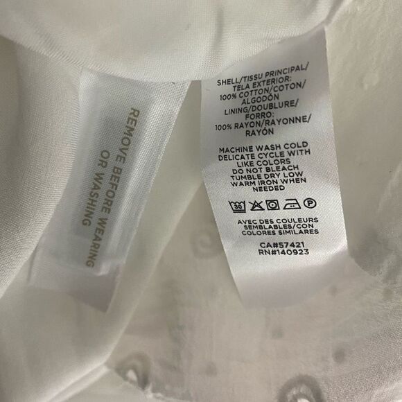 Loft White Eyelet Layered Sleeveless Dress - Picture 5 of 5